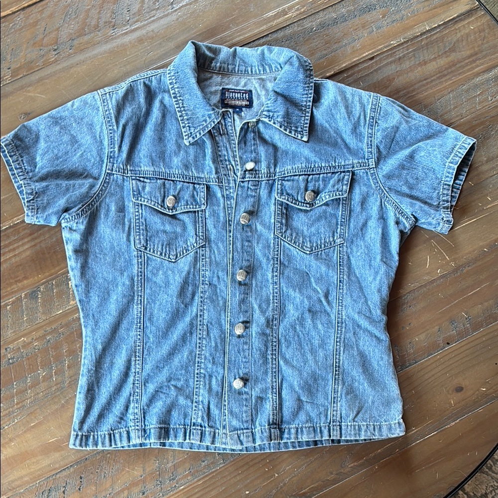 The perfect Vintage Bluenotes Jeanswear Denim Short Sleeve button down